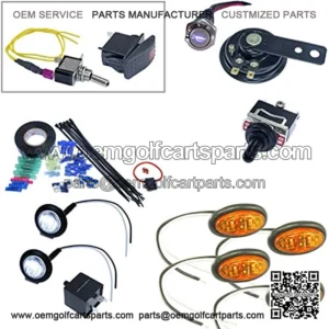 ATV UTV Turn Signal Kit - Oval Surface Mount LEDs (Horn & Install Kit, Toggle Switch)