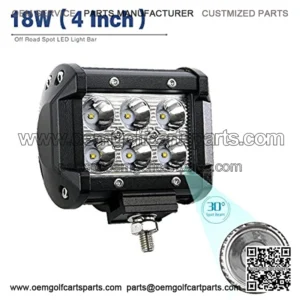 LED Light Bar 2Pack 18W 4Inch Square Led Work Light Spot Pod Light Driving Light Fog Light Offroad Light Waterproof for Jeeps Truck Golf Cart Boat 4WD ATV SUV 12V 24V