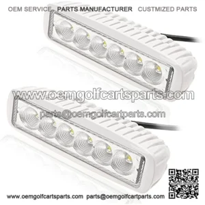 Slim 2 Pack 18W Off Road Led Work Light Bar 6.2 Inches 6500K LED Flood Light Bar for ATV SUV Jeep Boat Truck White
