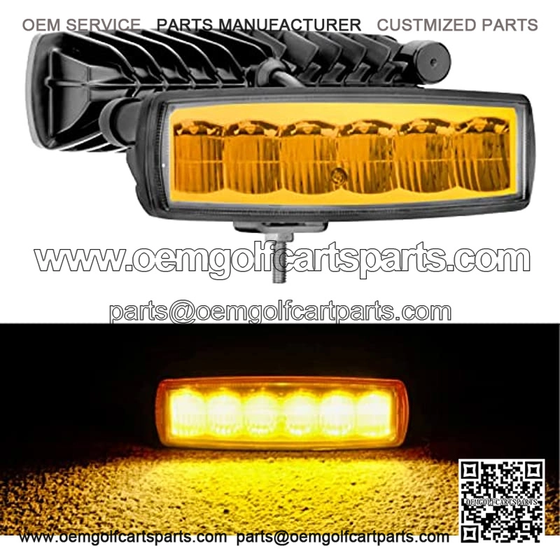 Luces antiniebla LED amarillas ??mbar para conducci??n, barras de luces todoterde 5.8 pulgadas, impermeables, luces auxiliares de trabajo para navegaci??n, coche, cami??n, ATV, UTV, motocicleta, golf