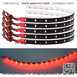 '- Tira de luces LED de 12 V superbrillante, 30 cm, 3528, 15 LED, flexible, impermeable, para coche, luces de bajo brillo, motocicletas, carrito de golf, decoraci??n de luces interiores y exteriores, co