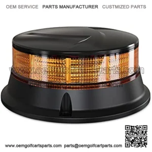 Amber Beacon Light 4.2Inch, Flashing Safety Warning Lights Permanent Mount, LED Emergency Strobe Lights for Vehicles, Caution Hazard Lights for Truck Tractor Golf Carts Snow Plow Postal Cars