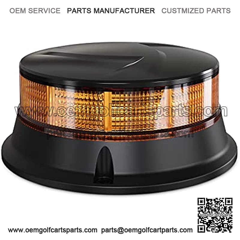 Amber Beacon Light 4.2Inch, Flashing Safety Warning Lights Permanent Mount, LED Emergency Strobe Lights for Vehicles, Caution Hazard Lights for Truck Tractor Golf Carts Snow Plow Postal Cars