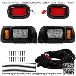 Club Car DS Light Kit Golf Carts 12V LED Headlights & Tail Lights Kit Combo Street Legal for Club Car DS Gas & Electric(1993 & Newer Models)