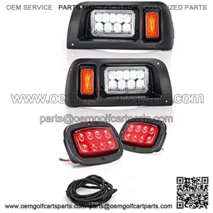 Golf Cart Universal LED Light Set for Club Car DS gas & electric models 12V Headlight Taillight Brake Light