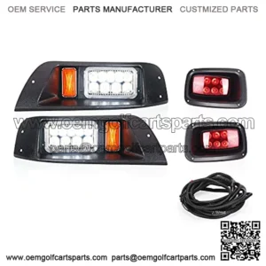 Golf Cart LED Headlight and Tail light Light Kit for EZGO TXT 1996-UP Gas & Electric (12V Input)