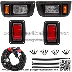 Club Car LED Light Kit 12 Volt Headlight and Tail Light Assembly for 1993-Up Club Car DS Golf Cart OEM 101988001 101988002