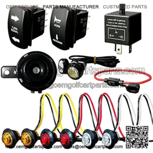 Universal ATV UTV SXS Street Legal Kit with Rocker Switch Turn Signal Light Horn Flasher Relay