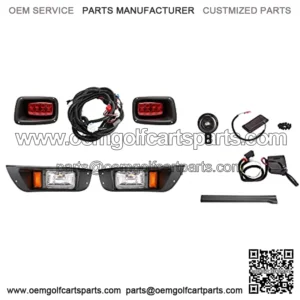 Golf Cart LED Headlight Kits for 1996-2013 EZGO TXT Carts (12V-48V), with Tail Lights, Turn Signals Kits, Brake Lights and Safe Daytime Running Lights