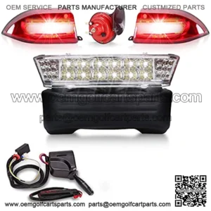 Golf Cart LED Light Kit for Club Car Precedent 2004-2008.5, Headlight Taillight Turn Signal Brake Lights Horn Upgrade(Must Input 12 Volts)