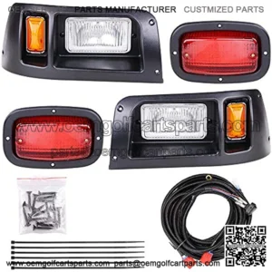 Golf Cart Halogen Headlights & LED Tail Lights Kit DS Cart Lights, Only Compatible With Golf Cart Club Car DS 1993-UP Model