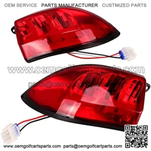 Golf Cart LED Tail Lights for Club Car Precedent 2004-Up and Tempo 2018-Up Models Replacements ,Driver and Passenger Rear Lights 12V with 3 Pin Molex Quick Connector Wired