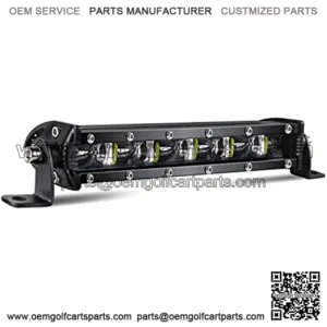 CO LIGHT Led Light Bar Single 7 inch Slim Single Row Lightbar Driving Combo Beam Off Road Work Lights with Mounting Brackets & 6D Reflectors for Truck, Car, Cabin, Boat, ATV, UTV