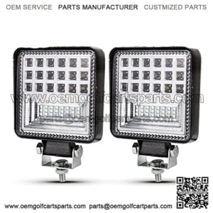 4 Inch LED Light Pods,2 Pcs Square Tractor Work Lights Spot Flood Driving Small Light Bar for Truck Equipment Vehicle Pickup UTV ATV Golf Cart