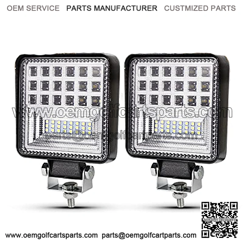 4 Inch LED Light Pods,2 Pcs Square Tractor Work Lights Spot Flood Driving Small Light Bar for Truck Equipment Vehicle Pickup UTV ATV Golf Cart