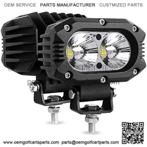 LED pods light 2PCS 4 Inch 80W Flood Light Bars Single Row 8000LM Off Road Driving Fog Light for Truck SUV Boat