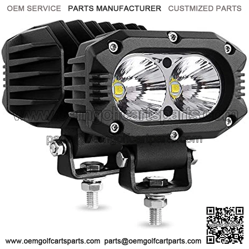 LED pods light 2PCS 4 Inch 80W Flood Light Bars Single Row 8000LM Off Road Driving Fog Light for Truck SUV Boat