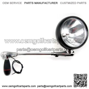 Unity (330GM-0002) 6" Diameter 100W Post-Mount/Door-Mount Spotlight with Black Head