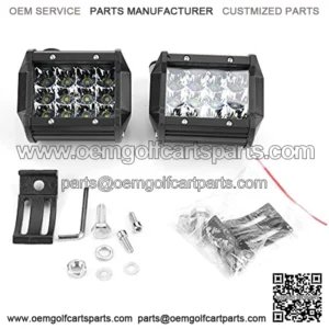 LED Work Light, 1 Pair 10V-48V 4inch 4-Row 36W Universal Working Light Bar Driving Lamp for Trucks Forklifts Off Road Vehicles Engineering Vehicles Cars Ships Motorcycles
