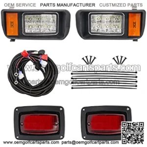 Club Car DS Led Head Light Kit Headlight and Tail Light Assembly for 1993-up Golf Cart Factory Style 101988002 101988001