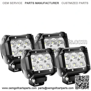 LED Pods 4PCS 18W 1260lm Flood LED Light Bar Driving Fog Light Off Road Lights Work Light 24V 12V For Motorcycles Van Camper Wagon Car Pickup ATV UTV SUV Truck Boat