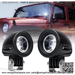 2PCS LED Driving Light, 2 Inch 10W Round Spotlight Off Road Driving Super Bright Offroad Lights Spot Light Waterproof Fog Lights for Motorcycle Vehicles Pickup Truck UTV ATV