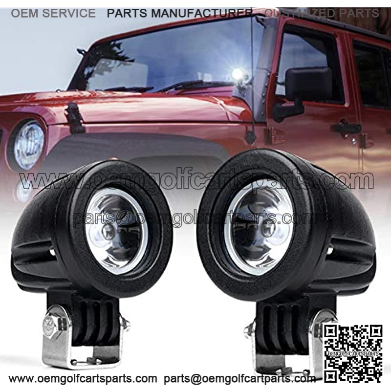 2PCS LED Driving Light, 2 Inch 10W Round Spotlight Off Road Driving Super Bright Offroad Lights Spot Light Waterproof Fog Lights for Motorcycle Vehicles Pickup Truck UTV ATV