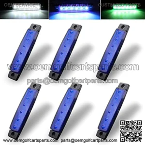 6Pcs Led Rock Lights, Fender Wheel Well Lights, Led Underglow Kit for Golf Cart, Truck, Jeep Wrangler, RZR, Offroad, F150, F250, Snowmobile (Blue)