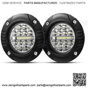 Flush Mount LED Light Pods 5 Inch LED Work Light Bar Pair 48W Driving Bumper lights Flood Spot Combo Off Road Fog Lights Waterproof for Tractor Truck ATV UTV Golf Cart