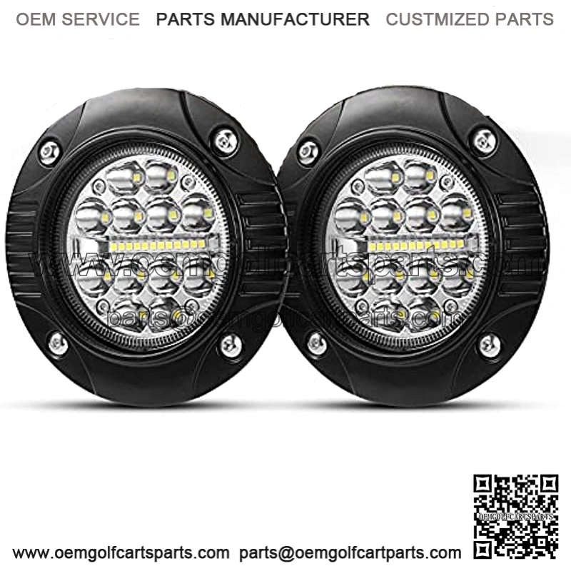 Flush Mount LED Light Pods 5 Inch LED Work Light Bar Pair 48W Driving Bumper lights Flood Spot Combo Off Road Fog Lights Waterproof for Tractor Truck ATV UTV Golf Cart