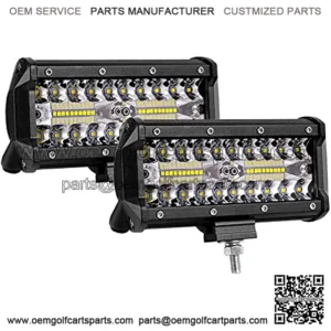 6 Inch LED Pod Lights, SWATOW INDUSTRIES 2PCS 240W Spot Flood Combo Light Bar Triple Row LED Driving Light Off Road Fog Lights LED Work Light for Truck Tractor SUV ATV UTV Boat