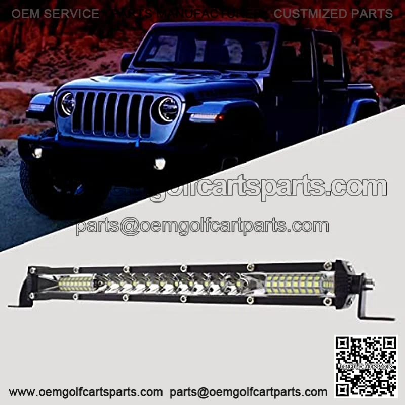 LED Working Fog Light Bar 10inch Mini 78W Single Row Car Roof Light Wire Harness Wiring for Trucks SUV, ATV, UTV, Jeep, Vehicle, Pickup (White Light)