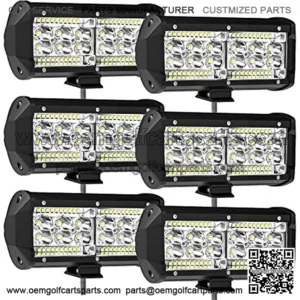7 Inch LED Light Bar, 240W 24000lm LED Lights for Tractors, LED Work Lights for Truck, Spot Flood Combo Beam Off Road Light Pods Fog Lights for Boat Trailer Pickup Boat Car SUV ATV RV, 6Pcs