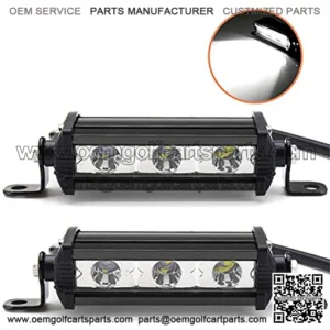 2PCS 4 Inch 15W Single Row LED Light Bar Low Profile Ultra Thin Slim Mini Spotlight Light for SUV ATV Truck Boat