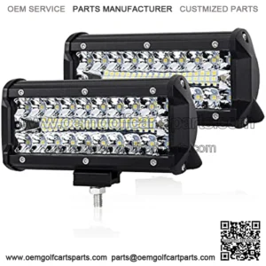 7 Inch LED Pods Spot Flood Combo Beam Liteway 24000 LM Triple Row Light Bar Off Road Driving Led Work Lights for UTV ATV Jeep Truck Boat, IP68 Waterproof 2 Pack LED Light Bars