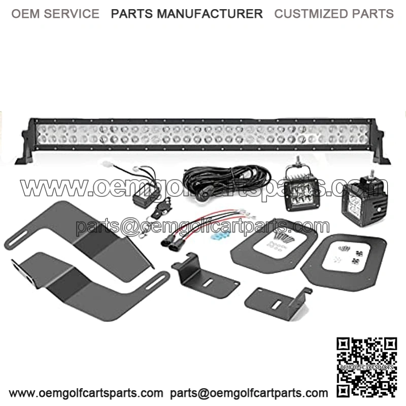 32" 180W LED Front Bumper Grille Light Bar Mount Kit for 2016-2021 Toyota Tacoma & 2X 3 LED Fog Driving Lights Pods Replacement Brackets Plug N Play w/Remote Control Wiring Harness