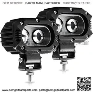 2 pcs LED Spot Lights LED Pod Light 4 inch 96W 8000LM Led Driving Light LED Cube Light for Truck ATV UTV SUV Offroad Motorcycle Boat (914Z-S-pair)