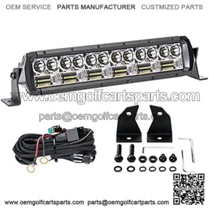 LED Light Bar, 12 Inch 162W Off Road LED Light Bar Dual Row LED Work Lights Spot Flood Combo Fog Light with Wiring Harness LED Driving Light for Truck ATV UTV SUV Tractor Boat