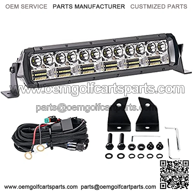 LED Light Bar, 12 Inch 162W Off Road LED Light Bar Dual Row LED Work Lights Spot Flood Combo Fog Light with Wiring Harness LED Driving Light for Truck ATV UTV SUV Tractor Boat