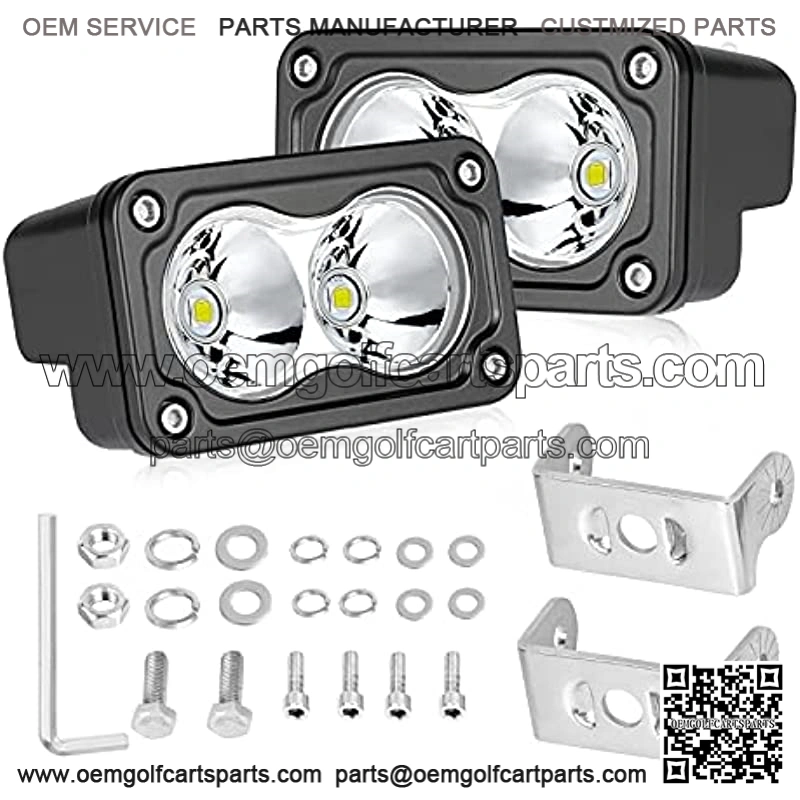 LED Pods, AKD Part 3 inch Driving Lights 40W Spot Lights Off Road Work Lights LED Cubes Light Bar Pods LED Bumper Lights White 2 Pack for Truck Motor ATV UTV SUV Pickup Boat