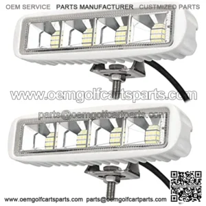 6 inch 72W Waterproof Led Boat Lights Spotlights Deck/Dock Marine Lights 4000LMS 120??Flood Light Led Light Bar, 2 Pack, 12/24 V