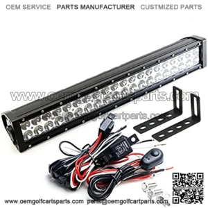 Lower Grille 20-Inch LED Light Bar Kit Compatible with 2004-18 Nissan Frontier, Includes (1) 120W LED Lightbar, Lower Bumper Opening Mounting Brackets & On/Off Switch Wiring Kit