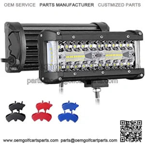 Side Shooter Led Pods,Auto Power Plus 300W 7 Inch Led Light Bar Spot Flood Combo Led Work Light Triple Row Super Bright Off Road Driving Fog Lights Led Cubes for Truck UTV ATV Boat 2PCS