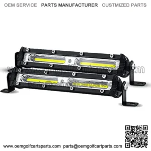 2-Pack 7Inch 26000LM Off-Road Light Bar, 80W 6500K White Ultra-Slim LED Light Bar Flood Light Waterproof Off Road Driving Lighting COB LED Driving Fog Lights for Offroad Trucks ATV UTV SUV