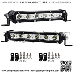 7 inch 30W Ultra Slim Single Row LED Light Bar Spot Beam with Mounting Bracket for Chevrolet Dodge Ford GMC Jeep Ranger ATV UTV SUV
