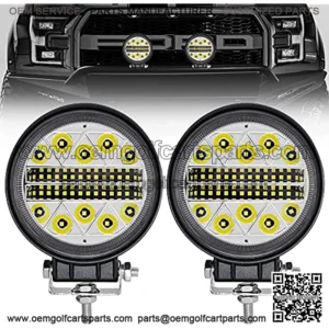 4.5" Round LED Work Light Bar 126W Waterproof Driving Light, Spot & Flood Light Off-Road Lights Truck Light Tractor Light Boat Light for Truck Pickup Jeep SUV ATV UTV-2pcs