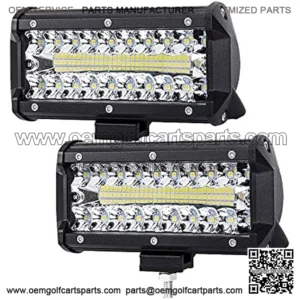 (2 Pack) ASEMI 6.5-Inch Car Light Bar 150watt Work Light Driving Fog Off Road Lights Triple Row 50 Pieces LED Chips IP67 Waterproof Spot Beam Light LED Cubes Lights for Pickup Truck ATV UTV Boat