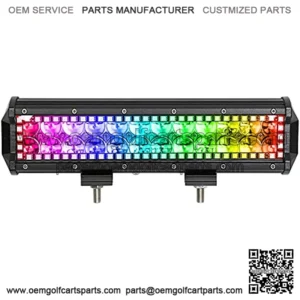 12 inch 72w Led Light Bar with Chasing RGB Halo 10 Solid Multi-Colors Over 72 Flashing Modes for Driving Fog Lamp Offroad SUV ATV Truck Boat Free Wiring Harness