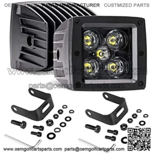 LED Cubes, LED Light Bar 3 Inch 2PCS 100W LED Pods Square Driving Lights Spot Beam LED Cube Off Road Work Lights Fog Lights Truck Bumper Light for ATV Utv 4wd Motorcycle Offroad Pickup Boat