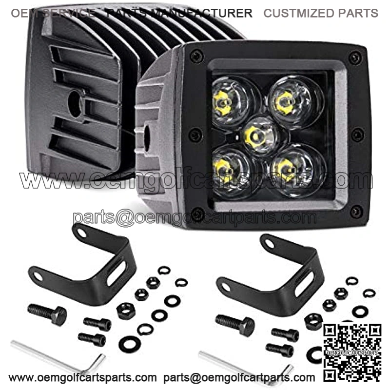 LED Cubes, LED Light Bar 3 Inch 2PCS 100W LED Pods Square Driving Lights Spot Beam LED Cube Off Road Work Lights Fog Lights Truck Bumper Light for ATV Utv 4wd Motorcycle Offroad Pickup Boat